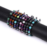 Yoga Colorful Stone Warm Color Changing Bead Knitted Bracelet