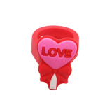 Valentine's Day Barbie Pink PVC Children's Cartoon Ring