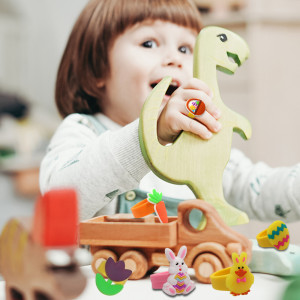 Easter Eggshell Egg Rabbit PVC Children's Ring