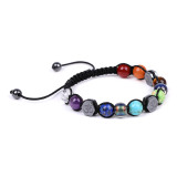 Yoga Colorful Stone Warm Color Changing Bead Knitted Bracelet