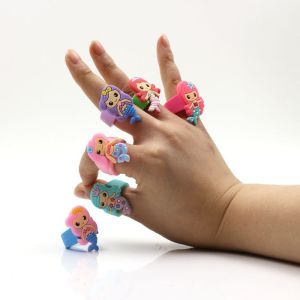 Mermaid Ring PVC Soft Adhesive Children's Ring Silicone Ring Gift