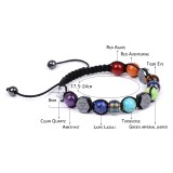 Yoga Colorful Stone Warm Color Changing Bead Knitted Bracelet