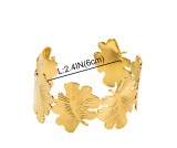 Stainless steel butterfly flower leaf irregular bracelet