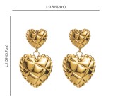 Stainless Steel Retro Love Round Star Earrings
