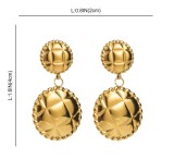 Stainless Steel Retro Love Round Star Earrings