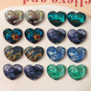 20MM Vintage Van Gogh oil painting with starry sky and water ripples, love Resin snap button charms