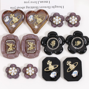 20MM Dream starry sky, pearls, rhinestones, roses, butterflies, love Resin snap button charms