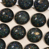 20MM Fantasy starry sky sequins Resin snap button charms