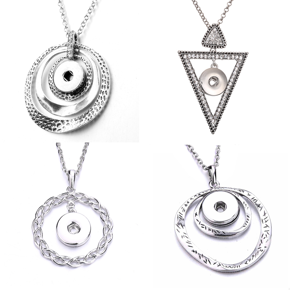 Metal Pendant 60CM Necklace for 20mm Snaps button jewelry wholesale