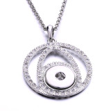 Love Metal Pendant 60CM Necklace for 20mm Snaps button jewelry wholesale