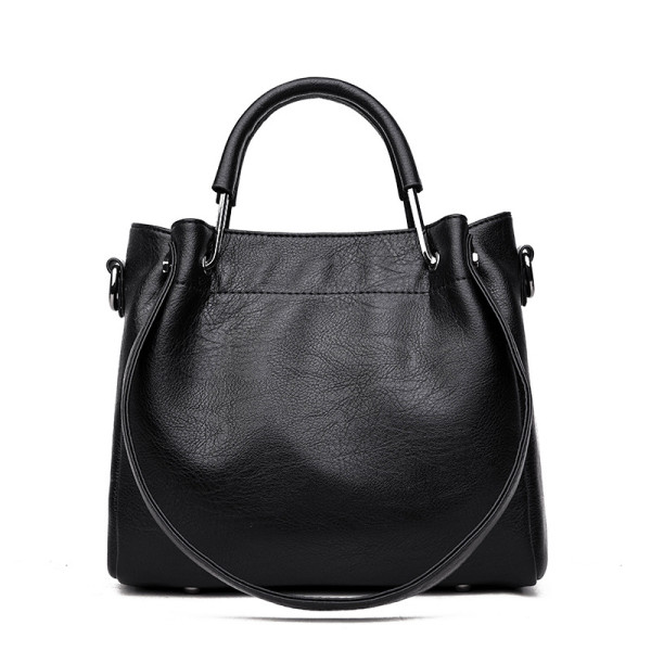 Fashionable soft leather casual large capacity single shoulder crossbody bag