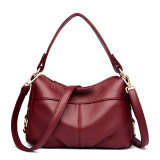 Fashionable soft leather casual large capacity single shoulder crossbody bag