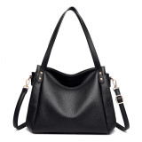 Fashionable soft leather casual large capacity single shoulder crossbody bag