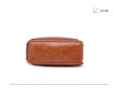 Soft leather fashionable backpack