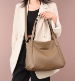 Fashionable soft leather casual large capacity single shoulder crossbody bag