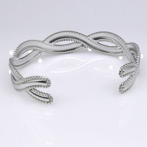 Stainless steel Fried Dough Twists cross bracelet