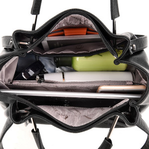 Fashionable soft leather casual large capacity single shoulder crossbody bag