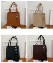 Fashionable soft leather tote bag with large capacity shoulder bag