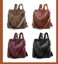 Simple and versatile anti-theft splicing leisure and fashion travel waterproof backpack