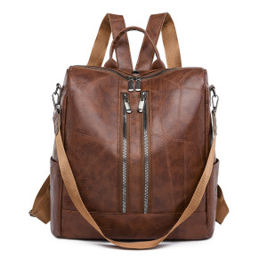Simple and versatile anti-theft splicing leisure and fashion travel waterproof backpack