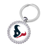 NFL Rugby League Crystal Glass Alloy Keychain