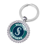 MLB baseball team Crystal Glass Alloy Keychain