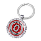 NCAA School Team Alliance Crystal Glass Alloy Keychain