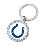 NFL Rugby League Crystal Glass Alloy Keychain