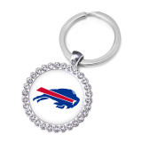 NFL Rugby League Crystal Glass Alloy Keychain