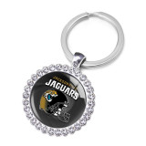 NFL Rugby League Crystal Glass Alloy Keychain