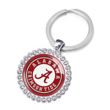 NCAA School Team Alliance Crystal Glass Alloy Keychain