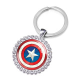 Marvel Animation Crystal Glass Alloy Keychain