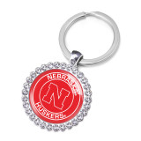 NCAA School Team Alliance Crystal Glass Alloy Keychain