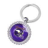 NFL Rugby League Crystal Glass Alloy Keychain
