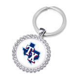 MLB baseball team Crystal Glass Alloy Keychain