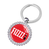 Coca Cola Crystal Glass Alloy Keychain