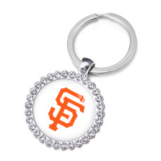 MLB  NEW baseball team Crystal Glass Alloy Keychain
