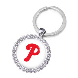 MLB  NEW baseball team Crystal Glass Alloy Keychain