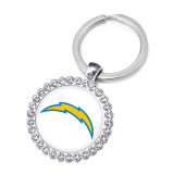 NFL Rugby League Crystal Glass Alloy Keychain