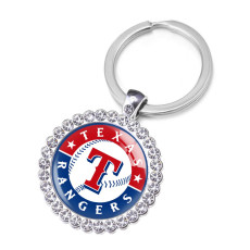 MLB baseball team Crystal Glass Alloy Keychain