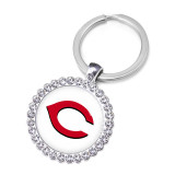 MLB  NEW baseball team Crystal Glass Alloy Keychain