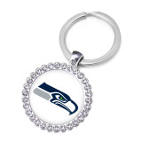 NFL Rugby League Crystal Glass Alloy Keychain