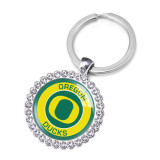 NCAA School Team Alliance Crystal Glass Alloy Keychain