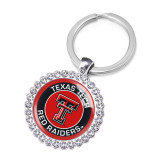 NCAA School Team Alliance Crystal Glass Alloy Keychain