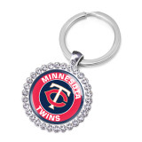 MLB baseball team Crystal Glass Alloy Keychain