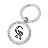 MLB  NEW baseball team Crystal Glass Alloy Keychain