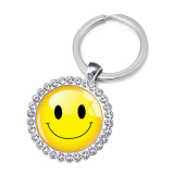 Emoji Crystal Glass Alloy Keychain