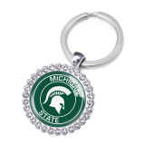NCAA School Team Alliance Crystal Glass Alloy Keychain