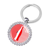 Coca Cola Crystal Glass Alloy Keychain