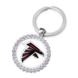 NFL Rugby League Crystal Glass Alloy Keychain